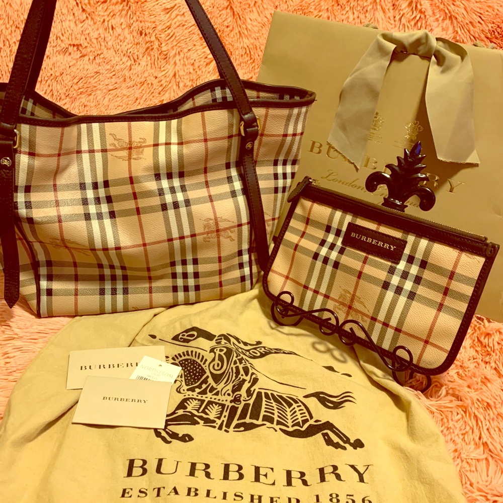 Burberry Haymarket Canterbury Tote